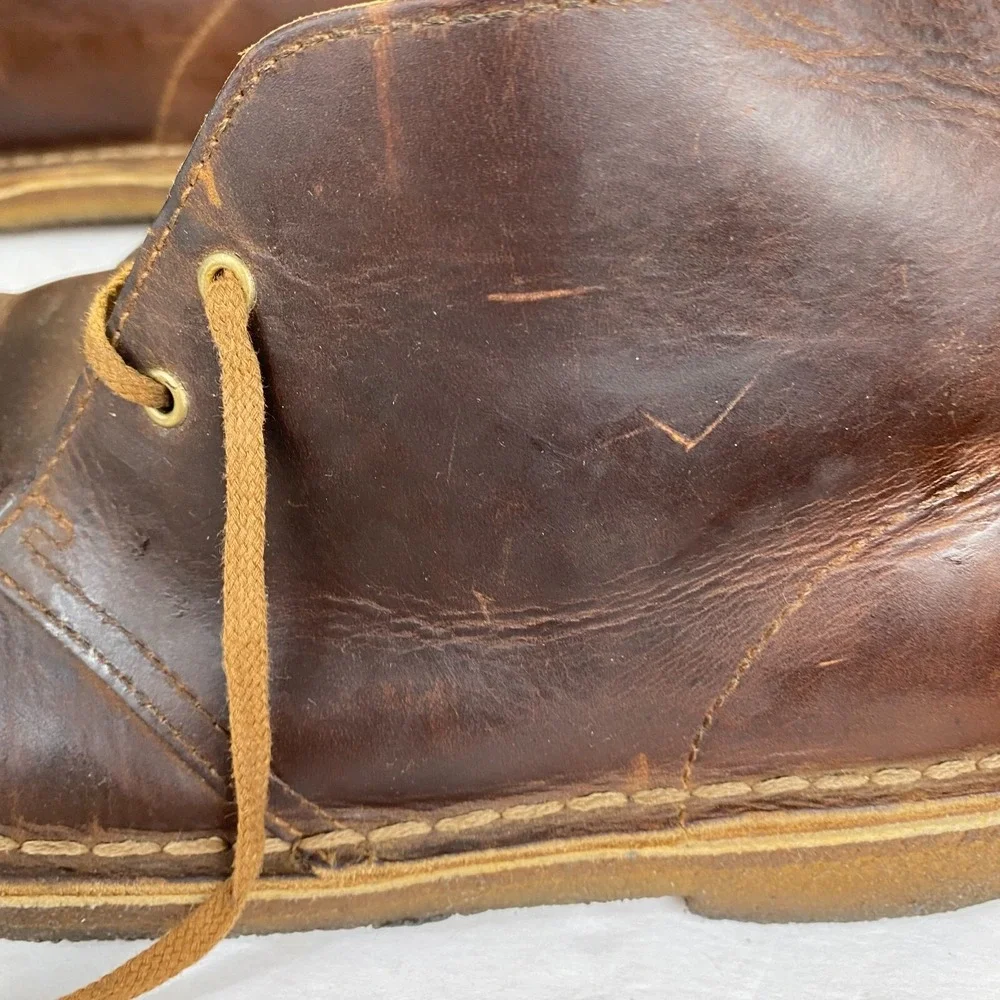 CLARKS Originals Desert Boot Brown‎ Leather Men's Size 10,Comfort,Ankle
